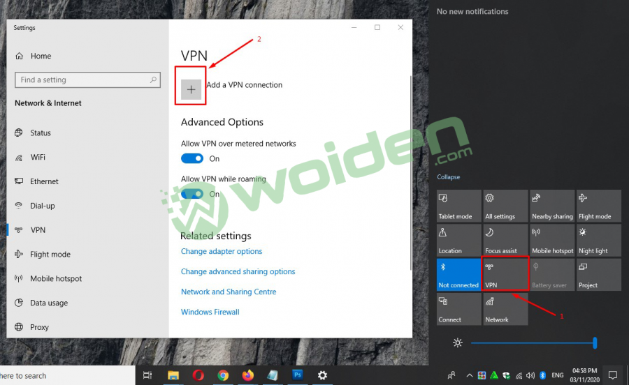 setting vpn di windows 10