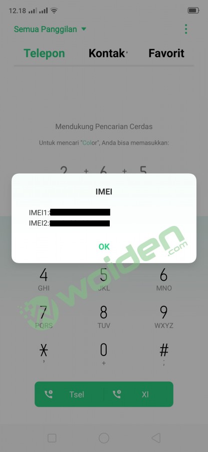 Melihat IMEI di Smartphone
