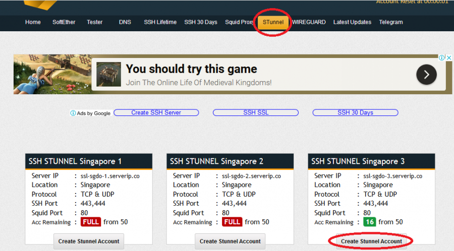 Buat Akun SSH Gratis