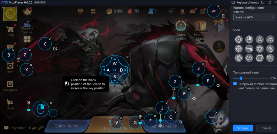 setting aov