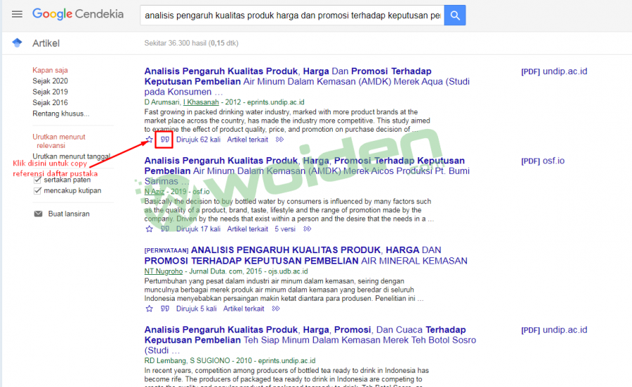 membuat daftar pustaka di google scholar