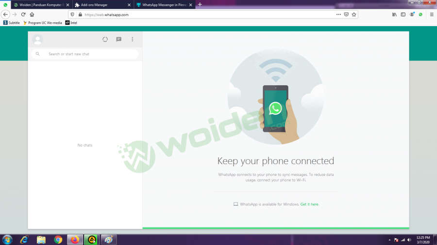 cara membuka whatsapp di pc