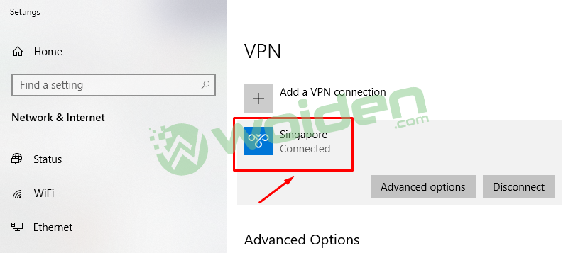 Setting VPN di windows menggunakan akun fastssh.com