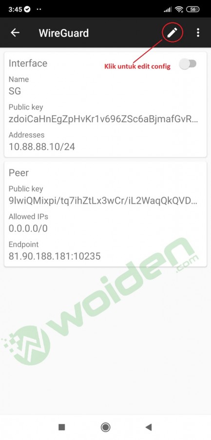 setting wireguard di android