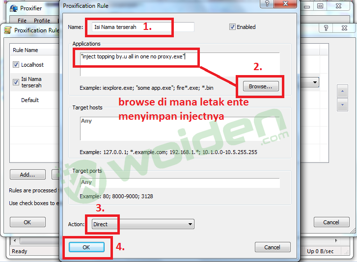 setting proxifier