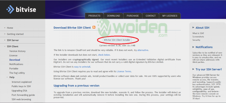 download bitvise ssh client