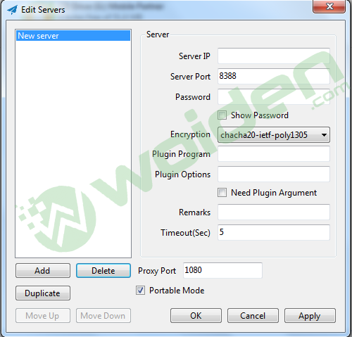 Setting Akun Shadowsocks
