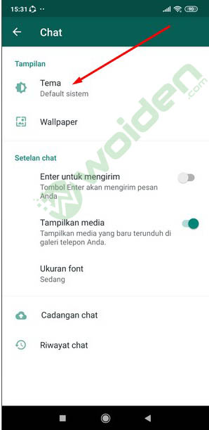 WhatsApp dark mode