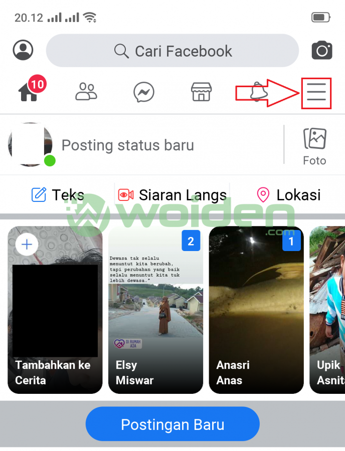 Dark mode Facebook