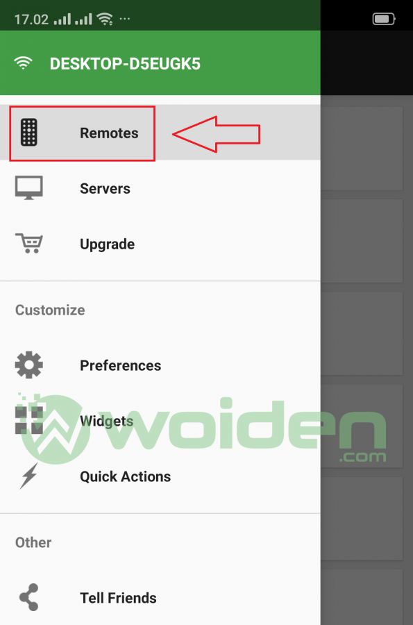 menjadikan android sebagai remote