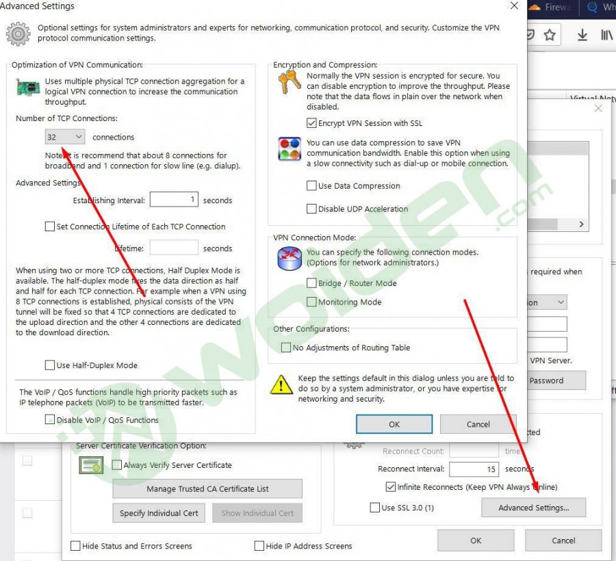 softether setting