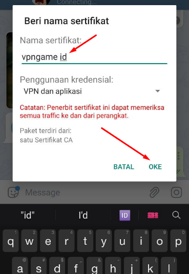 Install Certificate