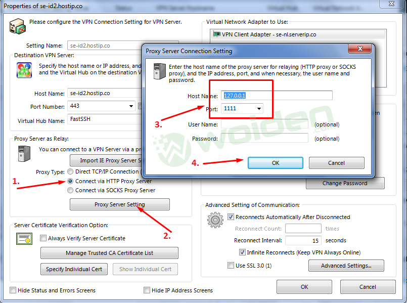 setting softether di pc