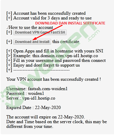 Download Sertificate