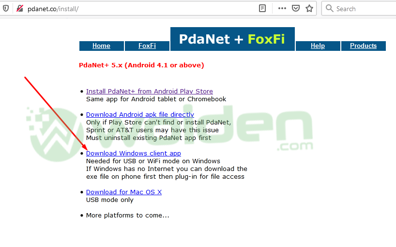 download PdaNet+