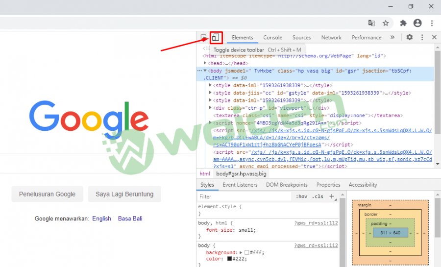 cara mudah merubah chrome di pc menjadi mode smartphone