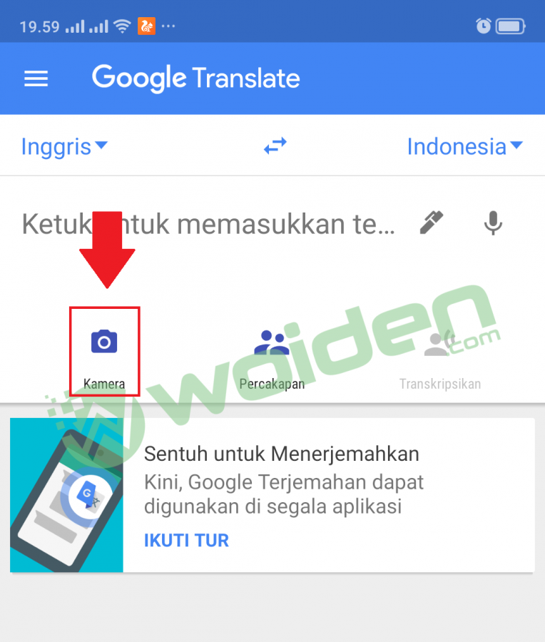 Menerjemahkan Bahasa Asing Menggunakan Kamera di Android