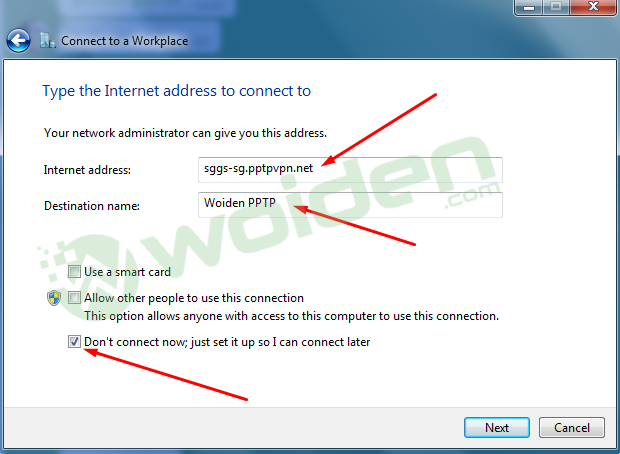 Setting PPTP VPN Untuk Windows 7