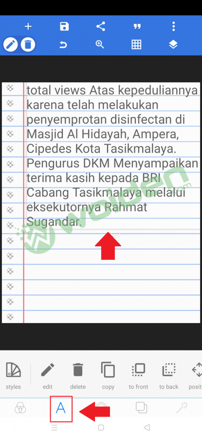 Aplikasi tulisan tangan jadi ketikan 