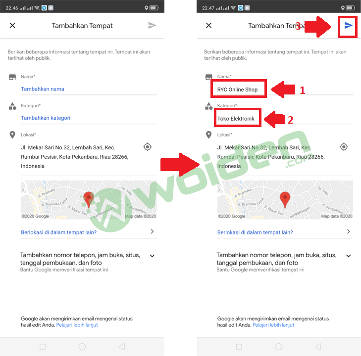 menambahkan lokasi bisnis di google maps 