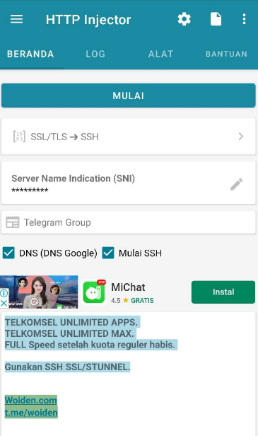 Config Tsel Unlimited MAX dan Combo Sakti Unlimited Apps